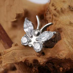 Titanium 16G (1.2MM) Internally Threaded Butterfly Labret Stud