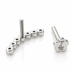 18K Gold Seven Round Lab-Grown Diamond Curved Piercing Stud