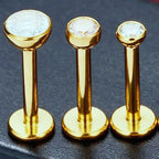 LAB03 ASTM F136 Titanium 18G (1.0MM) Threadless Push Pin Labret Stud