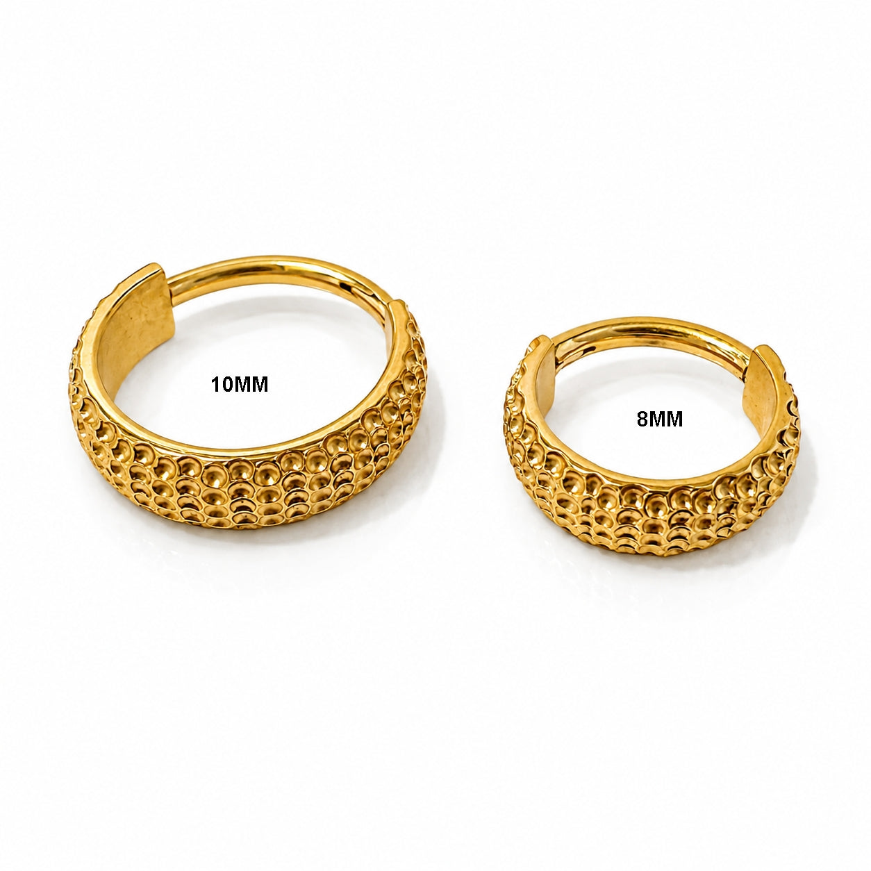 Titanium Textured Clicker Hoop