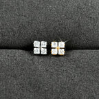 39-4 ASTM F136 Titanium 16G (1.2MM) Internally Threaded Four Stone Piercing Stud