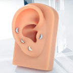 LAB_Moon_01 ASTM F136 Titanium 16G Internally Threaded Labret Moon Stud