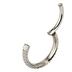 Classic Paved Hinged Lock Hoop – ASTM F136 Titanium (16G)