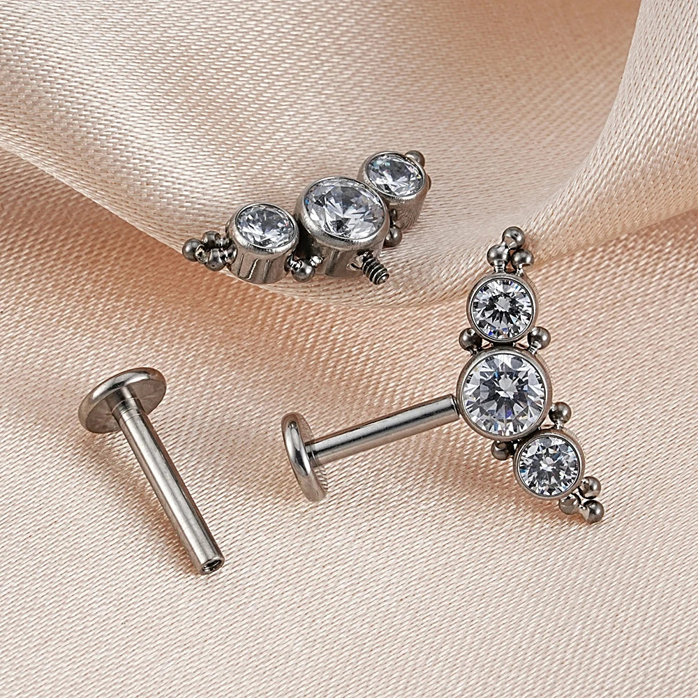 Bugadi / Vertical Helix Cluster — Bezel-Set