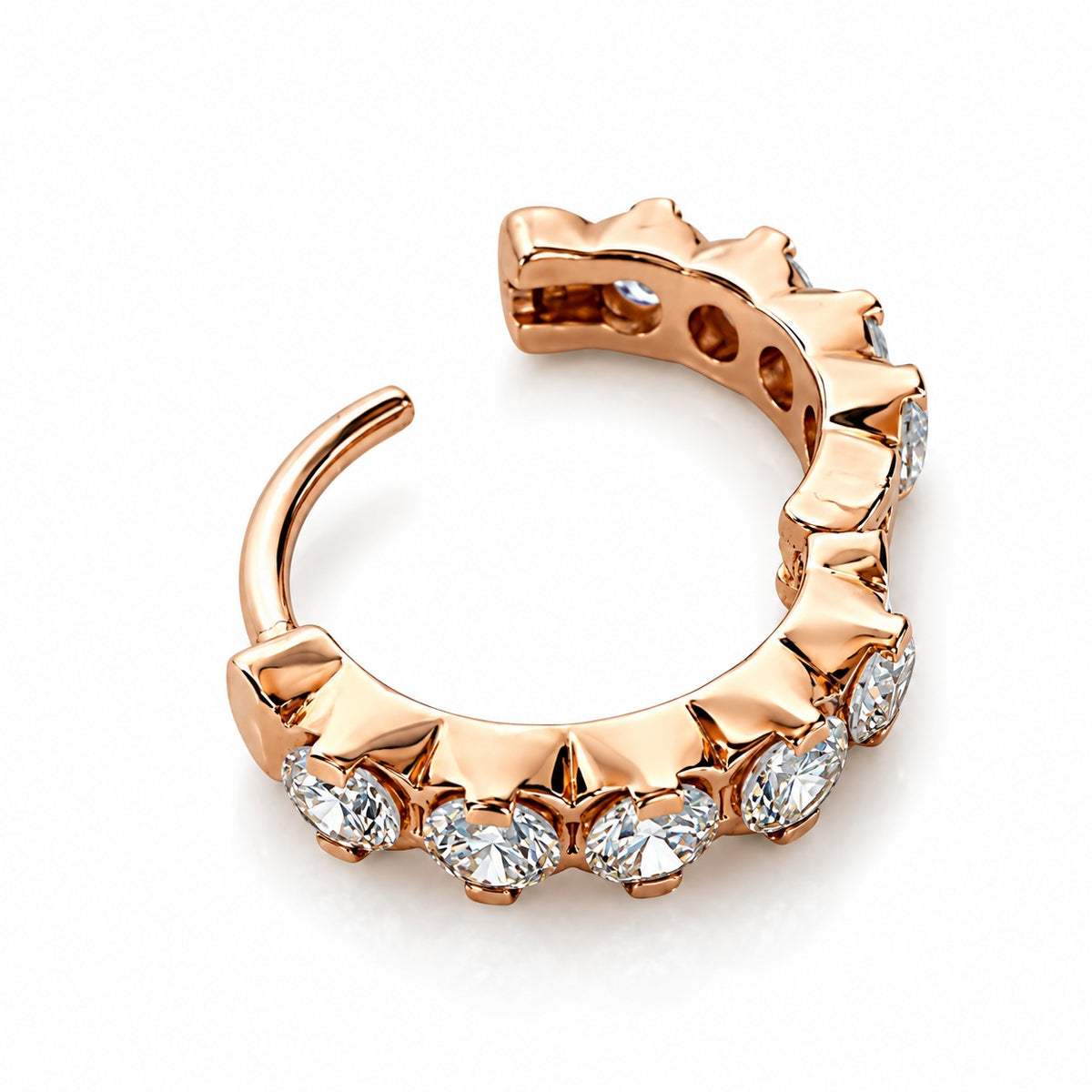 18K Gold Eternity Lab-Grown Diamond 10mm Hoop