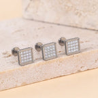 ASTM F136 Titanium 16G (1.2MM) Internally Threaded Square Piercing Stud