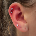 Titanium Curved CZ Arc – Internally Threaded (16G)