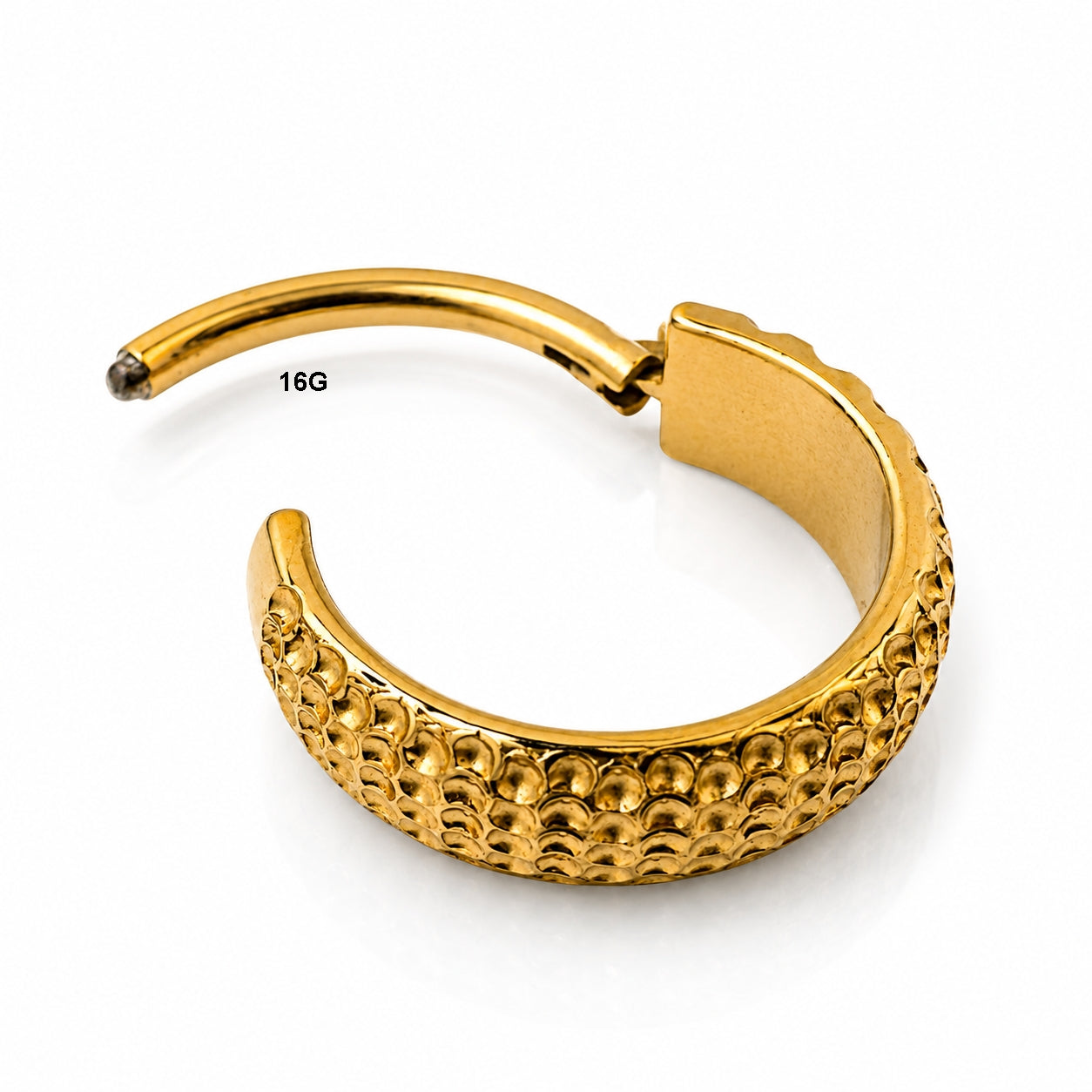 Titanium Textured Clicker Hoop