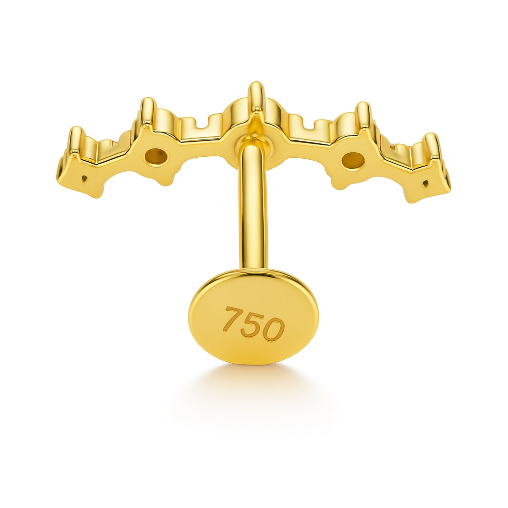 18K Gold Five-Diamond Bloom Arch Lab Diamonds