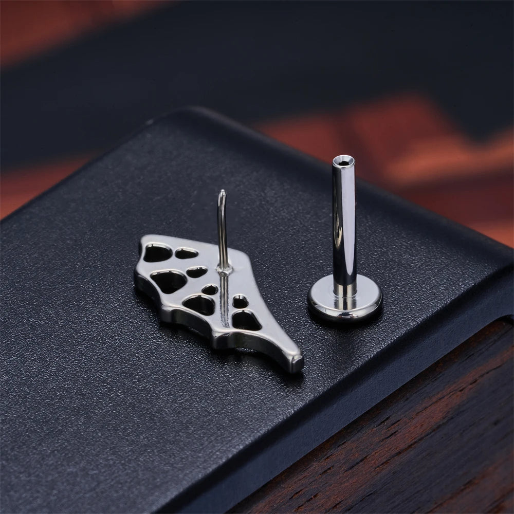 LAB_Web_01 ASTM F136 Titanium 16G (1.2mm) Push Pin Spider Web Piercing Jewelry
