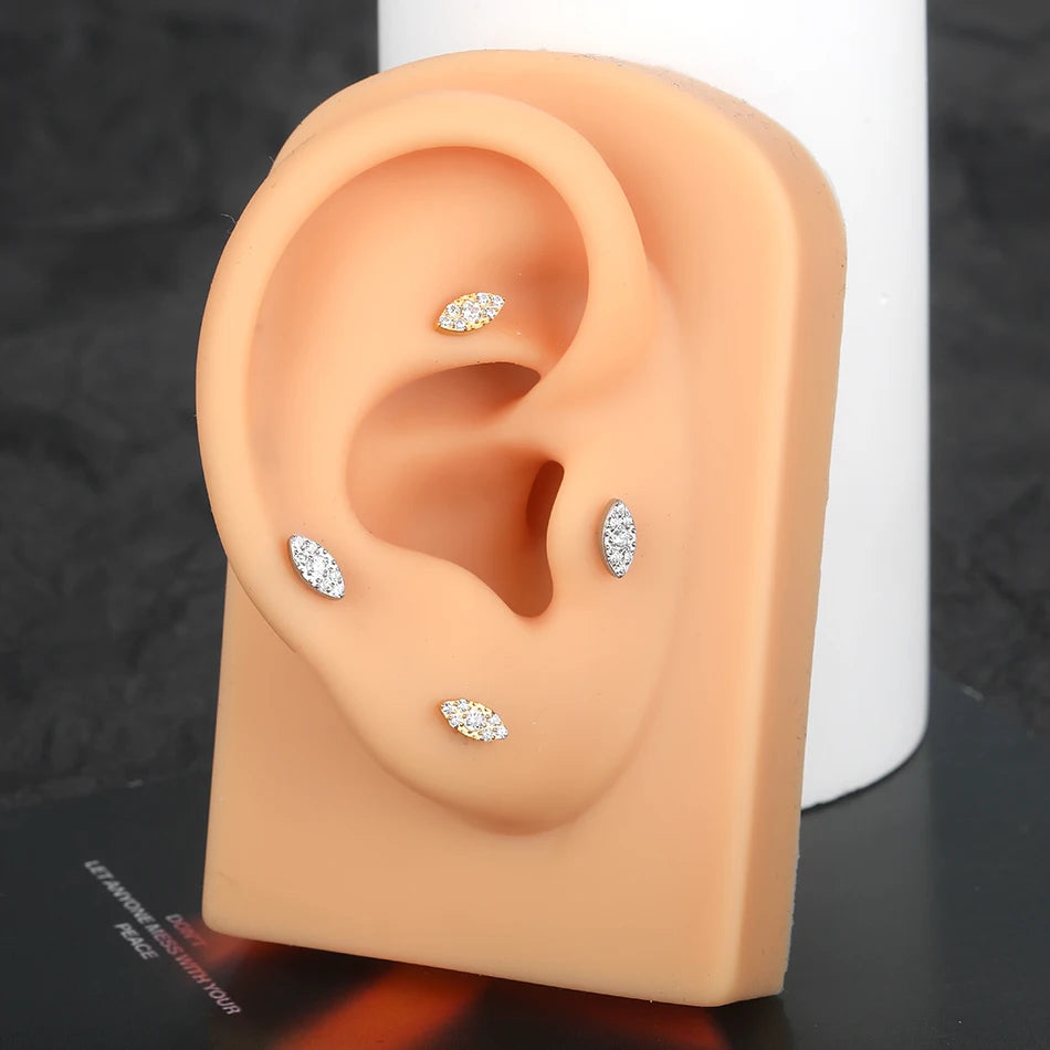 Titanium 16G (1.2mm) Internally Threaded Eye Stud