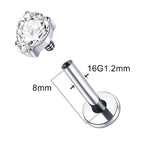 LAB_Drop_01 ASTM F136 Titanium 16G Internally Threaded Labret Stud