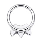 Titanium 3 Opal Stone Daith &amp; Septum Piercing Hoop 16G 8MM