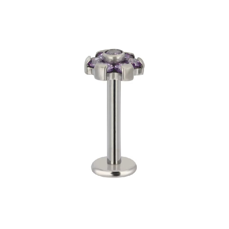 Titanium 16G (1.2mm) Internally Threaded Flower Stud