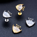 Titanium 16G (1.2MM) Internally Threaded Fish Labret Stud