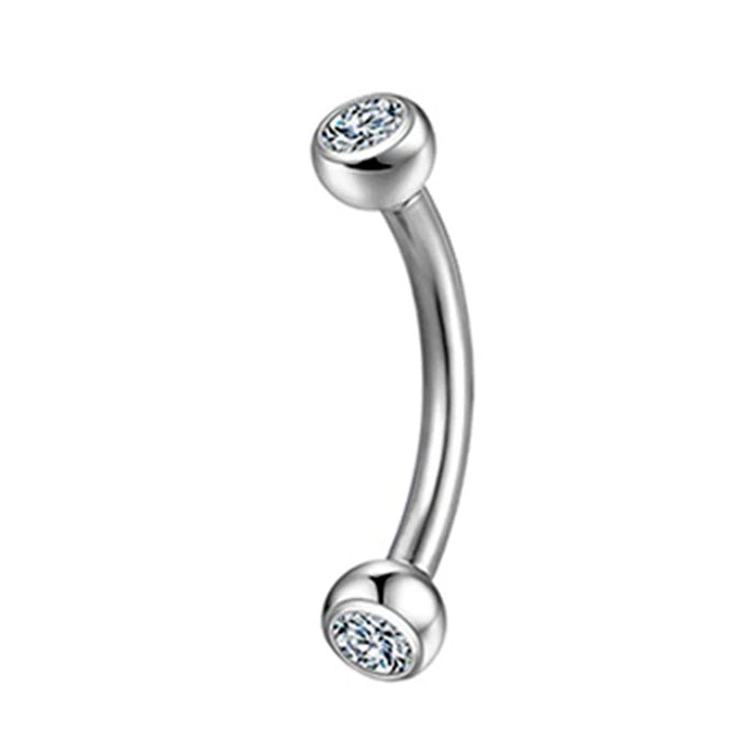 Titanium 16G (1.2MM) Internally Threaded Rook Eyebrow Piercing