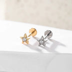 Titanium Internally Threaded Star Stud
