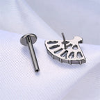 LAB_CFan_01 ASTM F136 Titanium 16G (1.2mm) Push Pin Chinese Fan Piercing Jewelry
