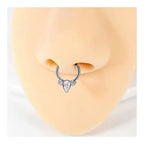 Titanium Drop Crystal Daith &amp; Septum Piercing Hoop 16G 8MM