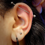Titanium Industrial Tongue Nipple Piercing Jewelry