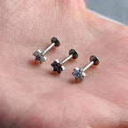 Lab_Flower_03 ASTM F136 Titanium 16G (1.2mm) Internally Threaded Flower Stud