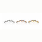 18K Gold Seven Round Lab-Grown Diamond Curved Piercing Stud
