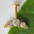 Bugadi / Vertical Helix Cluster — Bezel-Set
