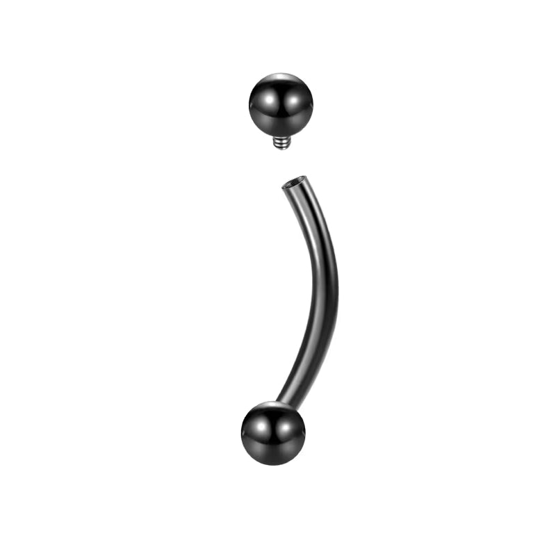 Titanium 16G (1.2MM) Internally Threaded Rook Eyebrow Piercing