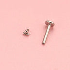 Titanium 16G Internally Threaded Trinity Labret Stud