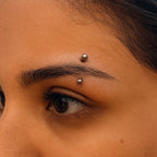 Titanium 16G (1.2MM) Internally Threaded Rook Eyebrow Piercing