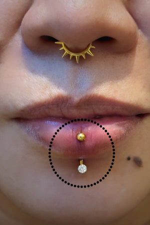 Vertical Labret Piercing Aftercare
