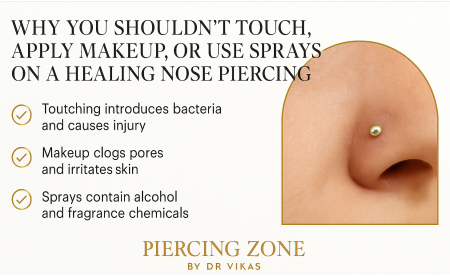 Why You Shouldn’t Touch, Apply Makeup, or Use Sprays on a Healing Nose Piercing