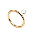 14K Solid Gold Plain Piercing Hoop 16G