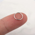 ASTM F136 Titanium 16G (1.2MM) Hinged Lock Plain Natural Titanium Piercing Ring Hoop