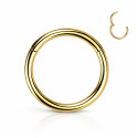 18K Yellow Gold Classic Hinged Hoop Ring