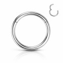 18K White Gold Classic Hinged Hoop Ring