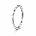 18K White Gold Classic Hinged Hoop Ring