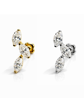 18K Gold Triple Marq...