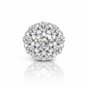 Illusion Flower – 18K Gold Moissanite Flat-Back Stud