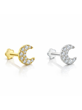 18K Gold Crescent Mo...