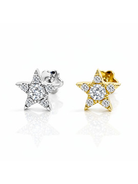 18K Gold Star Moissa...