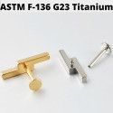 39-3 ASTM F136 Titanium 16G (1.2MM) Internally Threaded Flat Flash Piercing Stud