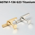 39-3 ASTM F136 Titanium 16G (1.2MM) Internally Threaded Flat Flash Piercing Stud