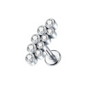 Titanium Internally Threaded Flat Back Curved Stud