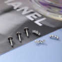 Titanium Internally Threaded Flat Back Curved Stud