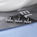 Titanium Internally Threaded Flat Back Curved Stud