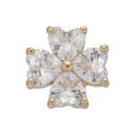 Titanium 16G (1.2MM) Internally Threaded Clover Leaf Piercing Stud
