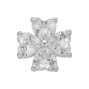 Titanium 16G (1.2MM) Internally Threaded Clover Leaf Piercing Stud