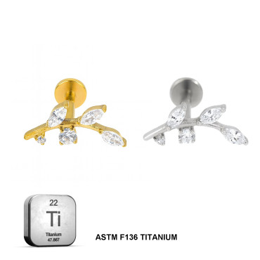 Elegant Titanium Leaf Design Jewelry