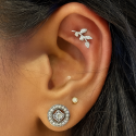 Elegant Titanium Leaf Design Jewelry